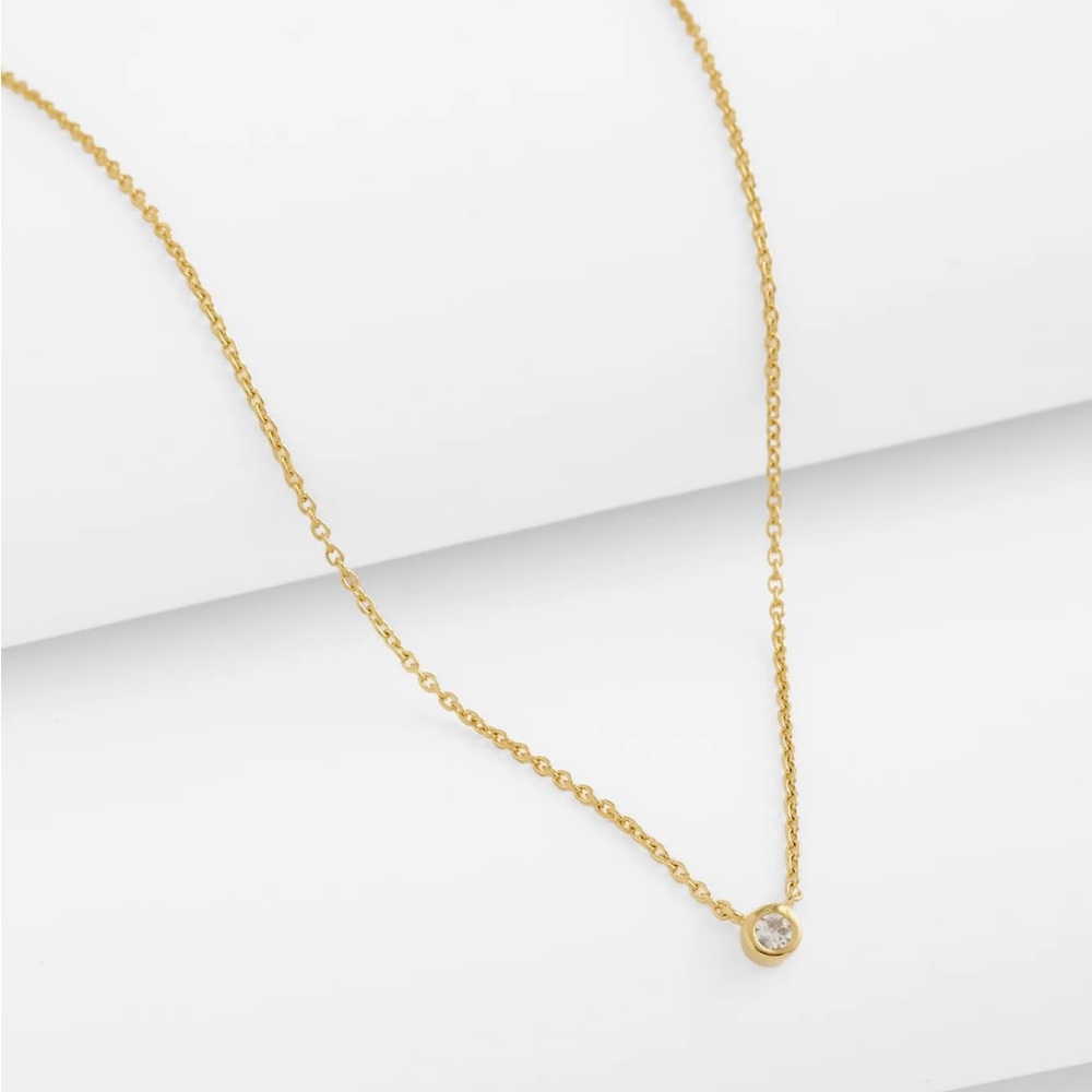Madewell Demi-Fine Bezel Set Choker Necklace